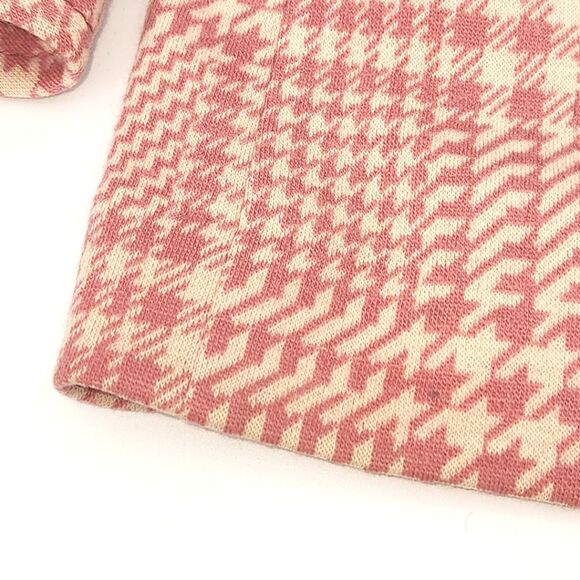 Bleyle for Hooper PeaCoat Womens 14 Pink Houndstooth 100% Virgin Wool Retro Glam - Picture 3 of 10